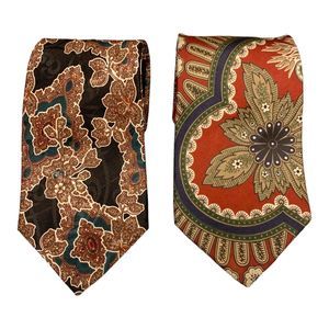 CHRISTIAN DIOR - MONSIEUR Mens VTG Colorful Floral Paisley Pure Silk Tie